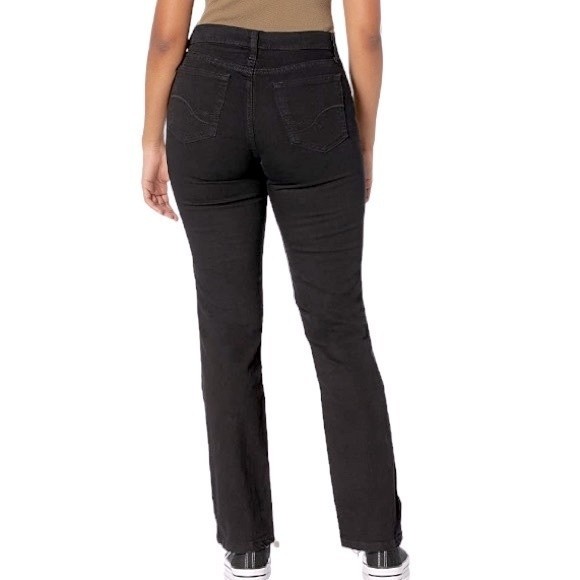 Rider by Lee Jean’s Black Straight-Leg stretchy size 10P - Picture 2 of 11